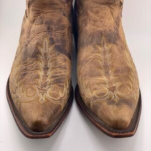 Justin Style 7B Brown Leather Western Cowboy Boots Handcrafted in USA BRL107